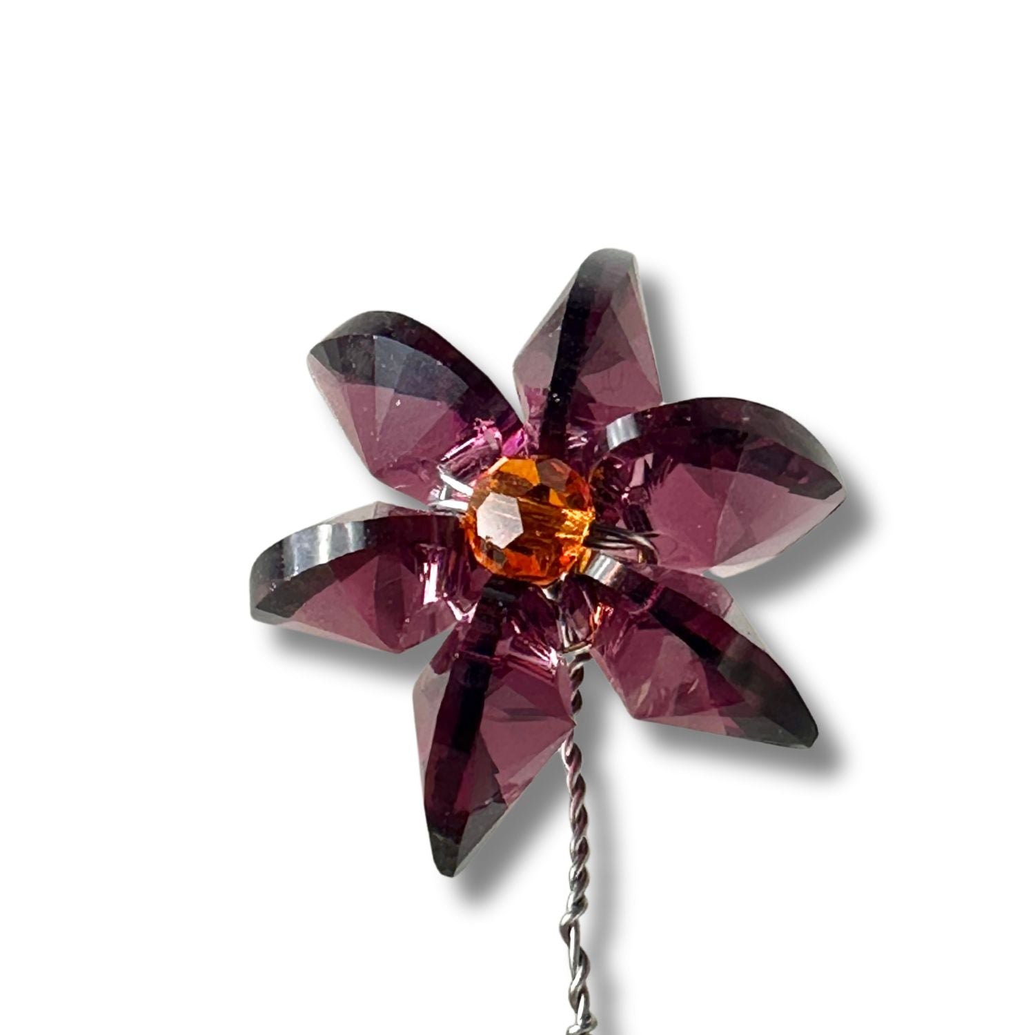 Hand-Made Crystal Birthstone Flower - February