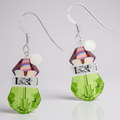 Grinch's Head Sparkling Christmas Earrings