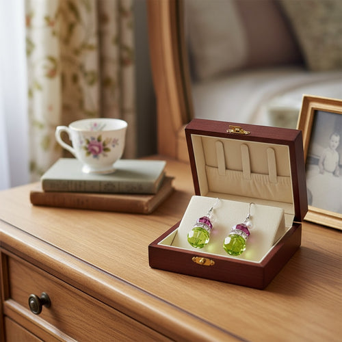 Grinch's Head Sparkling Christmas Earrings