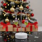 Grinch's Head Sparkling Christmas Earrings